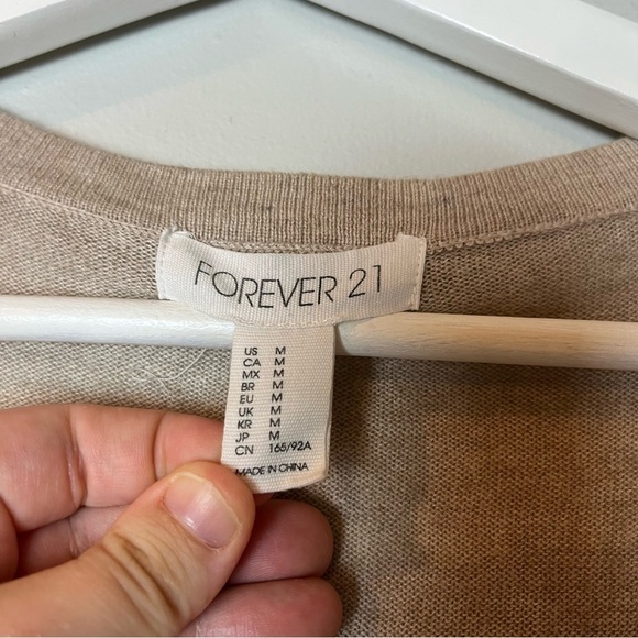 Forever 21 Button Up Tan Cardigan Medium - Picture 5 of 5